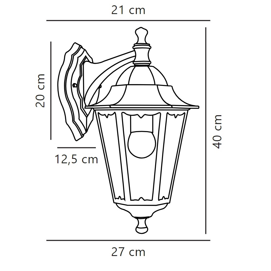 Nordlux - Ulkoseinävalaisin CARDIFF 1xE27/60W/230V IP44