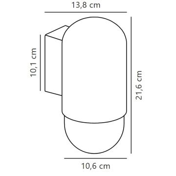 Nordlux - Ulkoseinävalaisin HEKA 1xE27/60W/230V IP54 musta