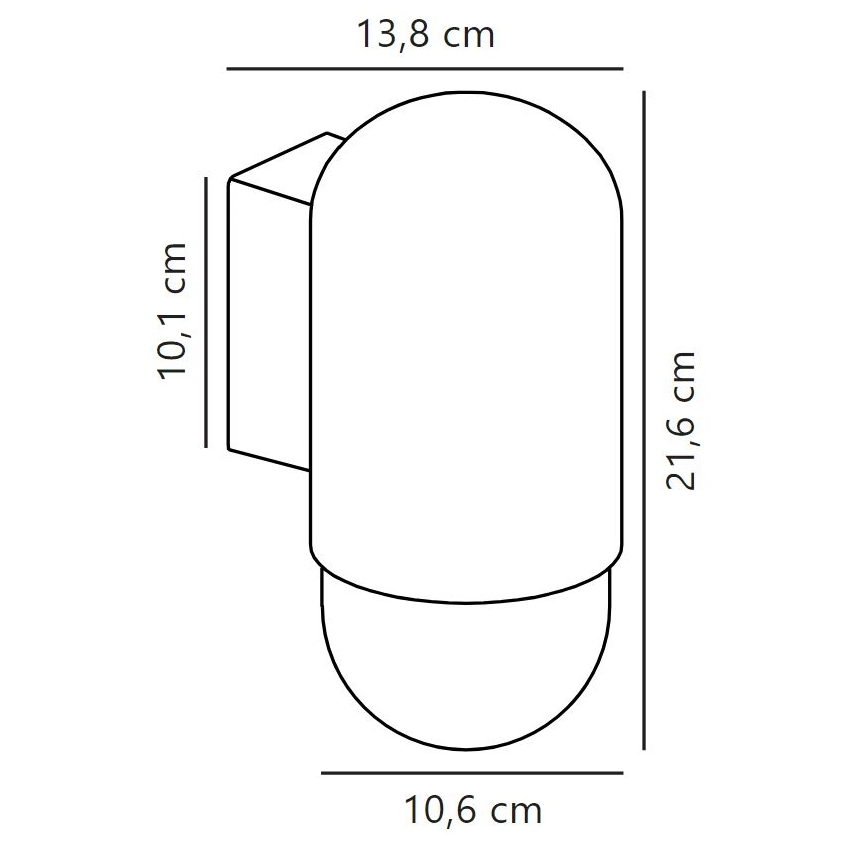 Nordlux - Ulkoseinävalaisin HEKA 1xE27/60W/230V IP54 musta