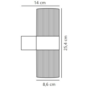 Nordlux - Ulkoseinävalaisin KYKLOP 2xGU10/25W/230V IP54 musta