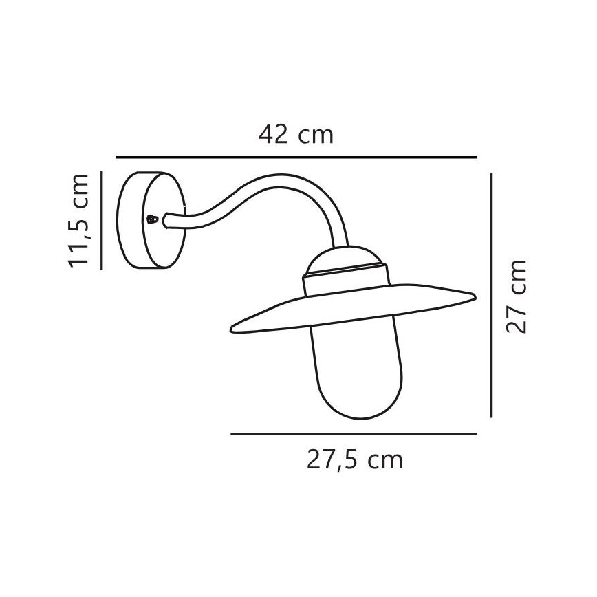 Nordlux - Ulkoseinävalaisin LUXEMBOURG 1xE27/60W/230V IP54 ruskea/patina