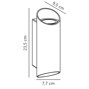 Nordlux - Ulkoseinävalaisin NICO 2xGU10/25W/230V IP54 antrasiitti