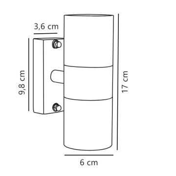 Nordlux - Ulkoseinävalaisin TIN 2xGU10/35W/230V IP54 musta