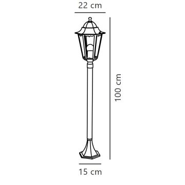 Nordlux - Ulkovalaisin CARDIFF 1xE27/60W/230V IP44