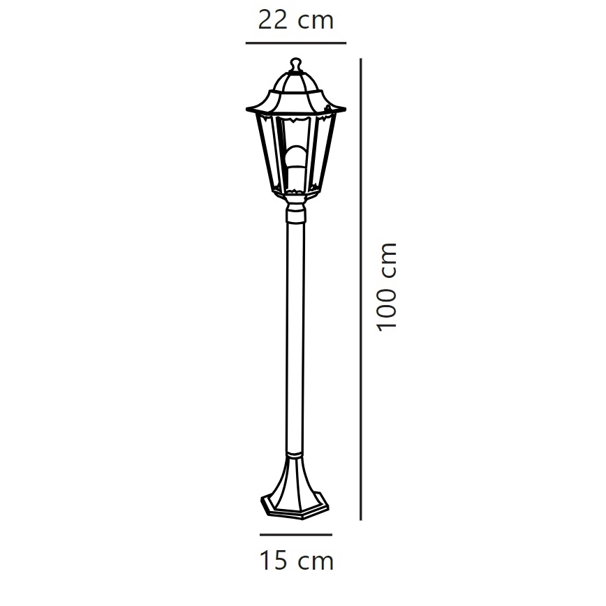 Nordlux - Ulkovalaisin CARDIFF 1xE27/60W/230V IP44