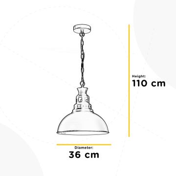 ONLI - Kattokruunu ketjussa ISTANBUL 1xE27/22W/230V musta