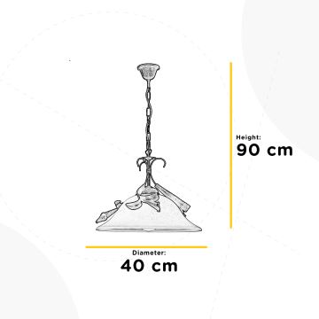 ONLI - Kattokruunu ketjussa LUCREZIA 1xE27/22W/230V kerma