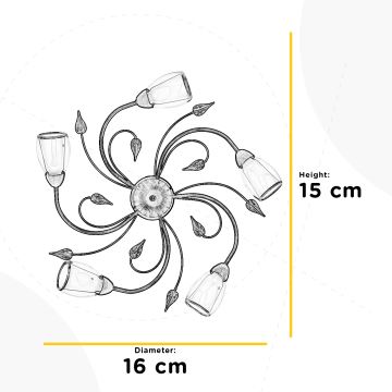 ONLI - Kattovalo LILIANA 5xE14/6W/230V