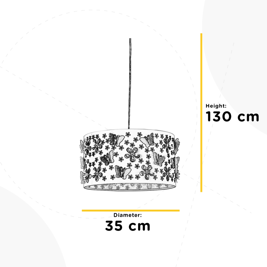 ONLI - Lasten kattokruunu TITILLA 1xE27/22W/230V violetti/valkoinen