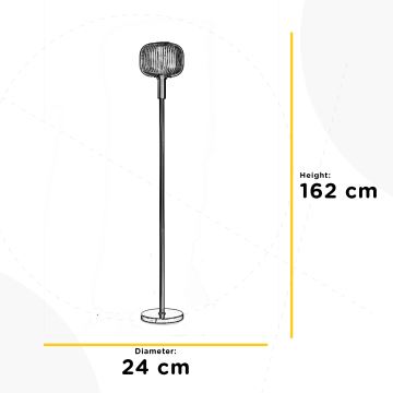 ONLI - Lattialamppu DOROTY 1xE27/22W/230V sininen/kulta