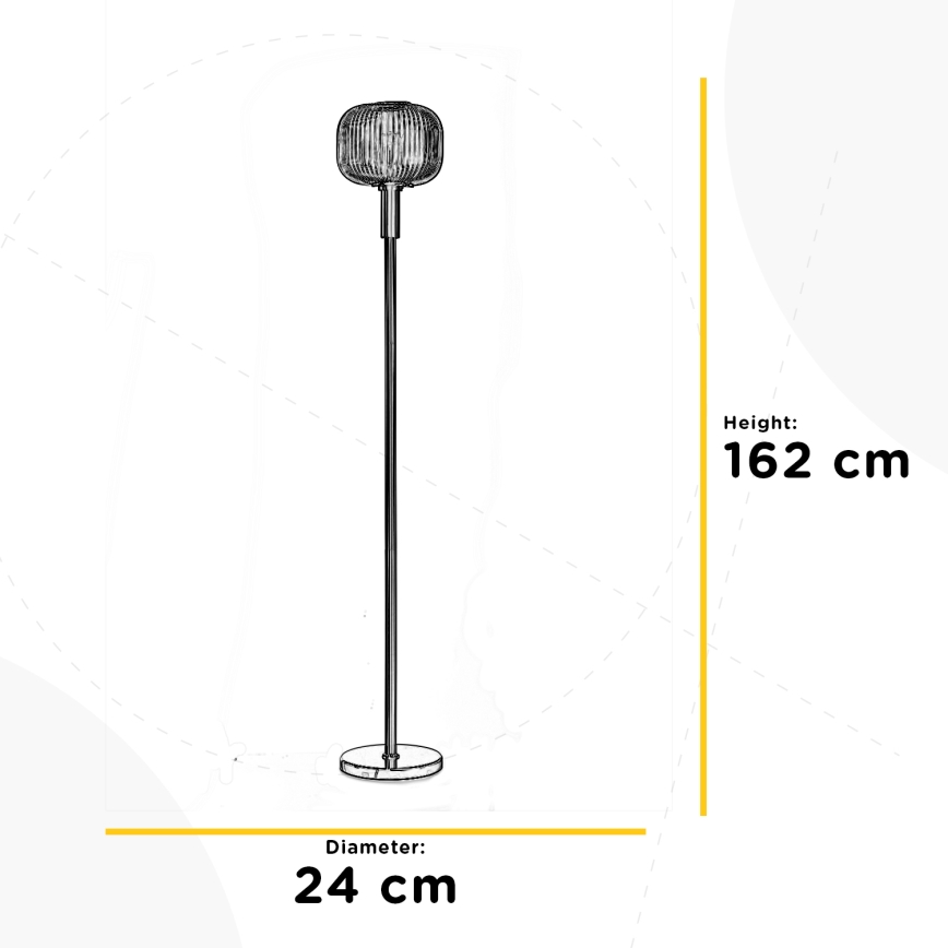 ONLI - Lattialamppu DOROTY 1xE27/22W/230V sininen/kulta