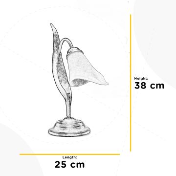 ONLI - Pöytävalaisin ALGA 1xE14/6W/230V 38 cm pronssi