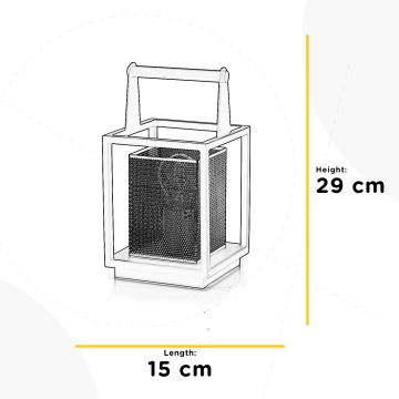 ONLI - Pöytävalaisin MALIK 1xE27/22W/230V 29 cm kulta/musta