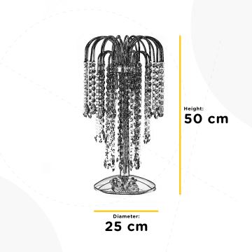 ONLI - Pöytävalaisin PIOGGIA 2xE14/6W/230V 50 cm kromi