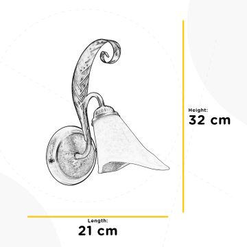 ONLI - Seinävalaisin ALGA 1xE14/6W/230V pronssi