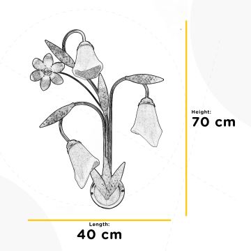 ONLI - Seinävalaisin ALGA 3xE14/6W/230V pronssi