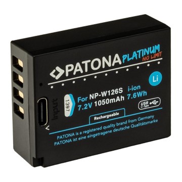 PATONA - Akku Fuji NP-W126S 1050mAh Li-Ion Platinum USB-C lataus