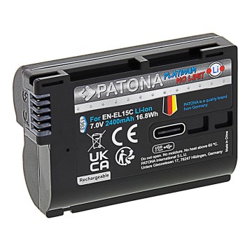 PATONA - Akku Nikon EN-EL15C 2400mAh Li-Ion Platinum USB-C