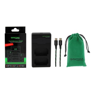 PATONA - Pikalaturi Dual Sony NP-FZ100 + kaapeli USB-C 0,6m
