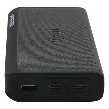 PATONA - Virtapankki 20000mAh 100W Li-lon 2xUSB-C/1x USB-A QI-latauksella