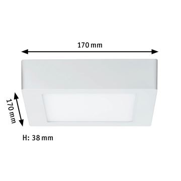 Paulmann 70644 - LED/11W Kattovalo LUNAR 230V 17x17 cm valkoinen