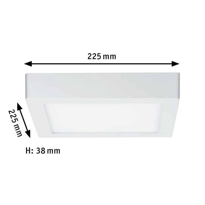 Paulmann 70645 - LED/12,5W Kattovalo LUNAR 230V 22,5x22,5 cm valkoinen