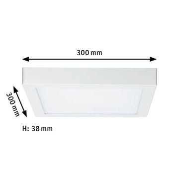 Paulmann 70646 - LED/16W Kattovalo LUNAR 230V 30x30 cm valkoinen