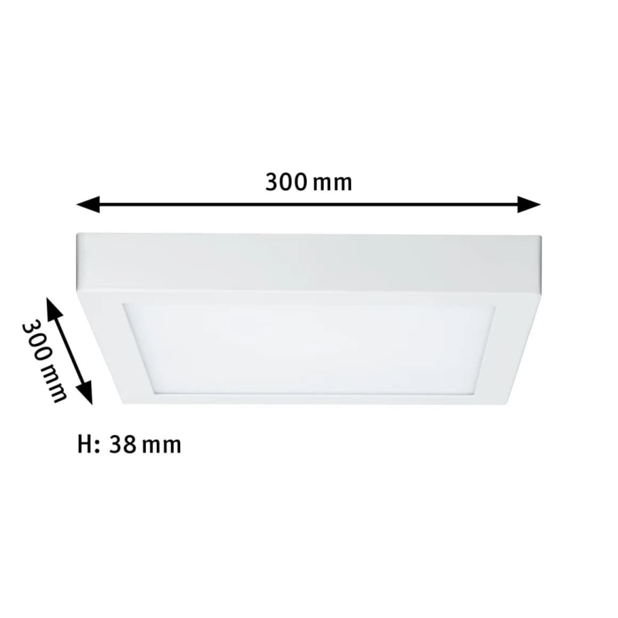 Paulmann 70646 - LED/16W Kattovalo LUNAR 230V 30x30 cm valkoinen