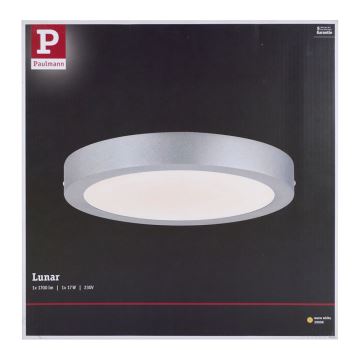 Paulmann 70655 - LED/17W Kattovalo LUNAR 230V halkaisija 30 cm kromi