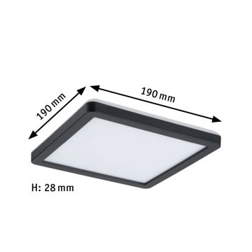 Paulmann 71014 - LED/11,2W Liitetty paneeli ATRIA 230V 4000K 19x19 cm musta