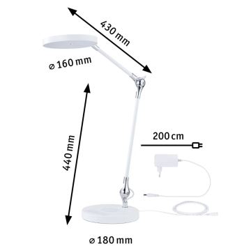 Paulmann 78011 - LED/11W Himmennettävä kosketuspöytävalaisin NUMIS 230V 2700/4000/6500K valkoinen