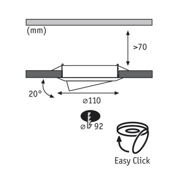 Paulmann 92029 - SETTI 3xLED-GU10/6,5W Upotettu valo QUALITY 230V