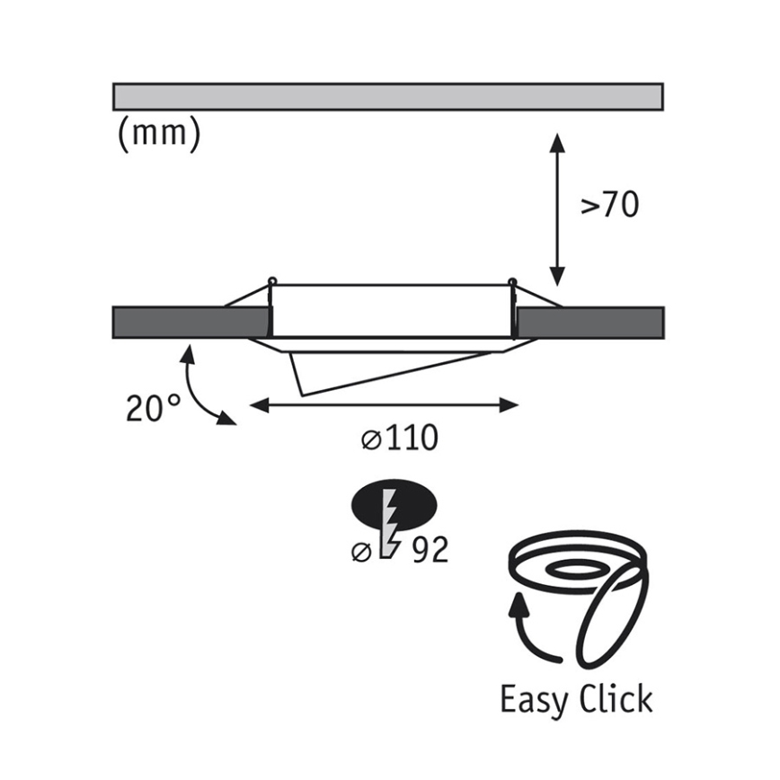 Paulmann 92029 - SETTI 3xLED-GU10/6,5W Upotettu valo QUALITY 230V