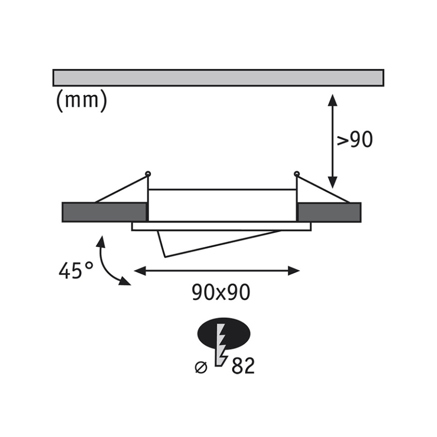 Paulmann 92619 - SETTI LED-GU10/4W Himmennettävä kylpyhuoneen kattovalaisin PREMIUM LINE 230V