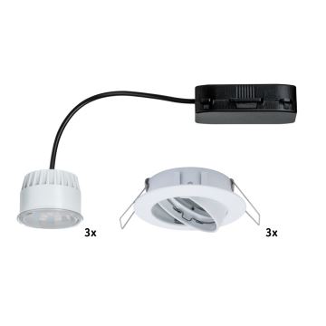 Paulmann 92765 - SETTI 3xLED/6,8W Kylpyhuoneen upotettu valo COIN 230V