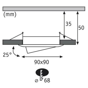 Paulmann 92774 - SETTI 3x LED/6,8W Kylpyhuoneen upotettu valo PREMIUM LINE 230V