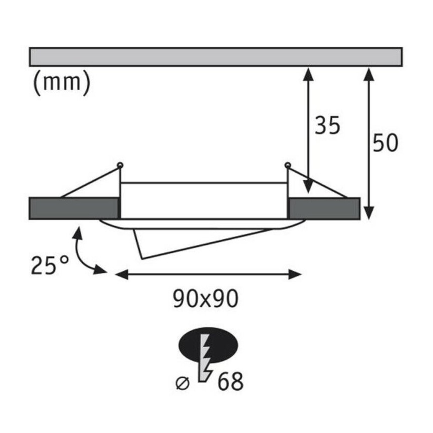 Paulmann 92774 - SETTI 3x LED/6,8W Kylpyhuoneen upotettu valo PREMIUM LINE 230V