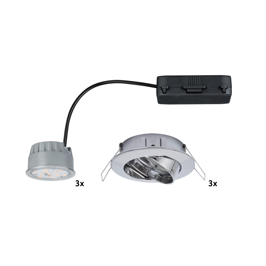 Paulmann 92821 - SETTI 3x LED/7W IP23 Himmennettävä kylpyhuoneen kattovalaisin COIN 230V