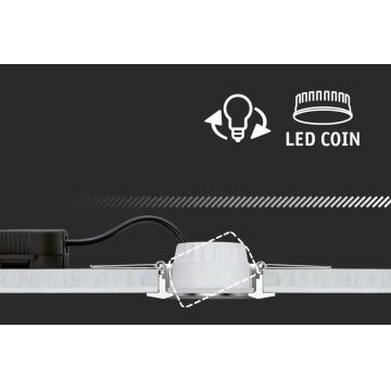 Paulmann 93080 - SETTI 3xLED/6W IP23 Himmennettävä kylpyhuoneen kattovalaisin COIN 230V