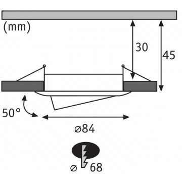 Paulmann 93080 - SETTI 3xLED/6W IP23 Himmennettävä kylpyhuoneen kattovalaisin COIN 230V