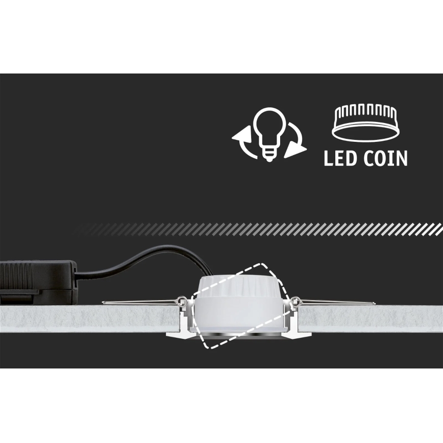 Paulmann 93413 - LED/5W Upotettu valo COIN 230V