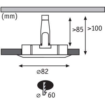 Paulmann 93655 - SETTI 3xLED-GU10/4,5W Upotettu valo 230V