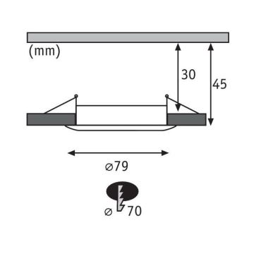 Paulmann 93958 - SETTI 3x LED/6,8W IP44 Himmennettävä kylpyhuoneen kattovalaisin COIN 230V