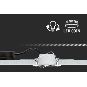 Paulmann 93976 - SETTI 3xLED/6,8W IP44 Kylpyhuoneen upotettu valo COIN 230V