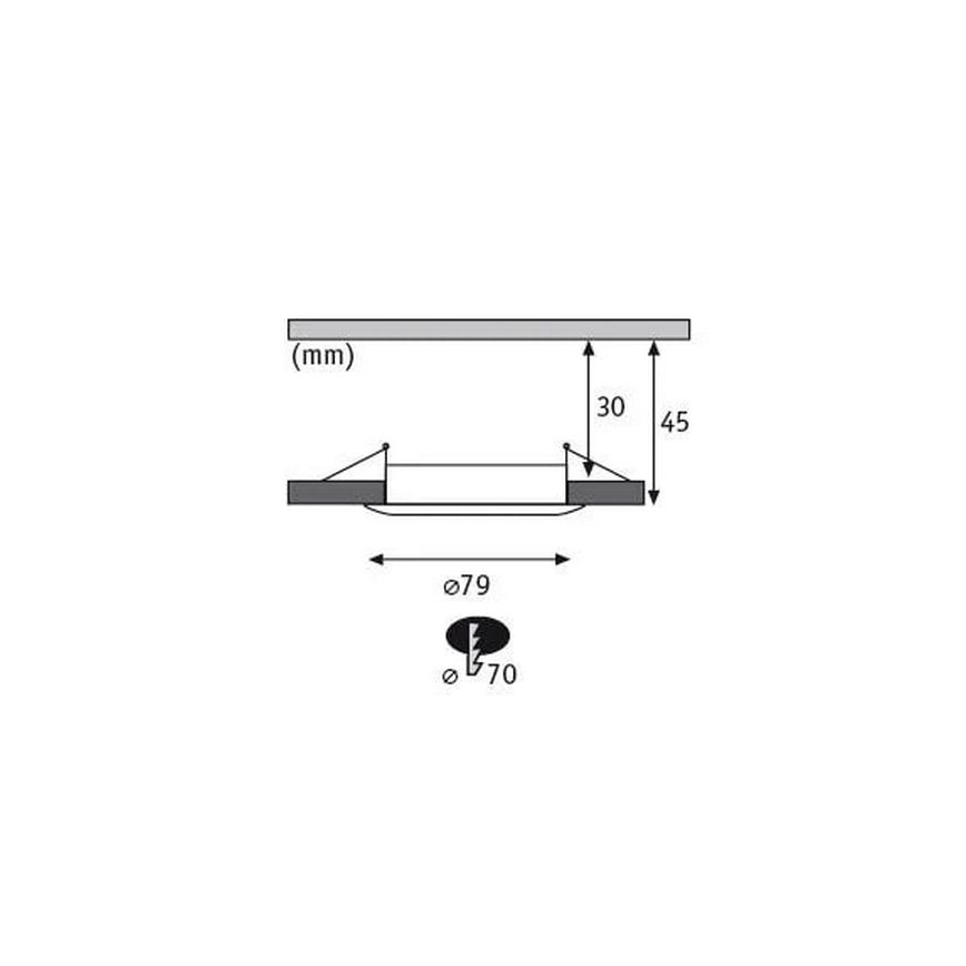 Paulmann 93976 - SETTI 3xLED/6,8W IP44 Kylpyhuoneen upotettu valo COIN 230V