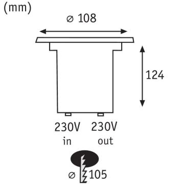 Paulmann 93992 - LED GU10/3,5W IP67 Ripustettava kattovalaisin ulkona SPECIAL 230V