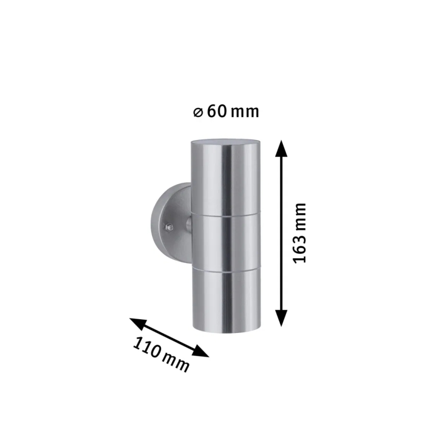 Paulmann 94331 - 2xGU10/10W IP44 Ulkoseinävalaisin FLAME 230V