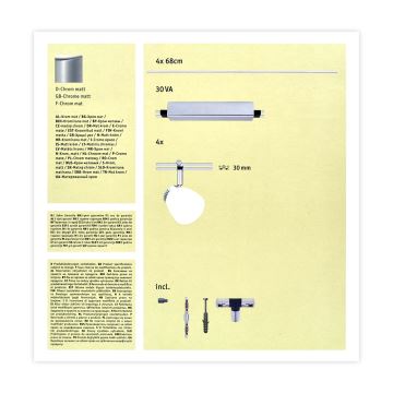 Paulmann 95196 - 4xLED/4W Kohdevalo ICE 230V