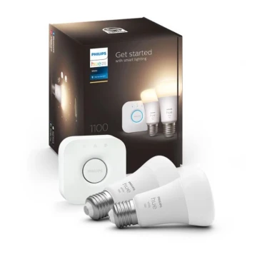 Perussetti Philips Hue WHITE 2xE27/9,5W 2700K + liitäntälaite