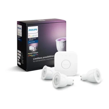 Perussetti Philips Hue WHITE AND COLOR AMBIANCE 3xGU10/6,5W/230V 2000-6500K